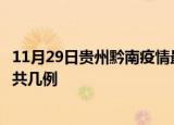 11月29日贵州黔南疫情最新数据消息及黔南本土疫情最新总共几例