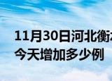 11月30日河北衡水疫情最新数量及衡水疫情今天增加多少例