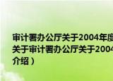 审计署办公厅关于2004年度国外贷援款项目审计中若干问题的通知（关于审计署办公厅关于2004年度国外贷援款项目审计中若干问题的通知介绍）