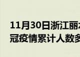11月30日浙江丽水疫情新增多少例及丽水新冠疫情累计人数多少