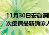 11月30日安徽铜陵疫情累计多少例及铜陵此次疫情最新确诊人数