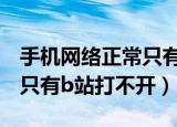 手机网络正常只有b站打不开（手机网络正常只有b站打不开）