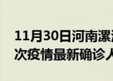 11月30日河南漯河疫情累计多少例及漯河此次疫情最新确诊人数