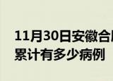 11月30日安徽合肥疫情病例统计及合肥疫情累计有多少病例