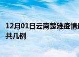 12月01日云南楚雄疫情最新数据消息及楚雄本土疫情最新总共几例