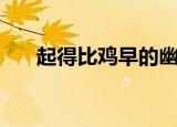 起得比鸡早的幽默句子（起得比鸡早）