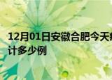 12月01日安徽合肥今天疫情近期情况及合肥最新疫情目前累计多少例