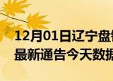 12月01日辽宁盘锦疫情最新消息及盘锦疫情最新通告今天数据