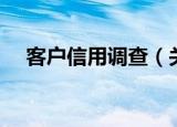 客户信用调查（关于客户信用调查介绍）