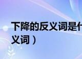 下降的反义词是什么呢 标准答案（下降的反义词）