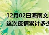 12月02日海南文昌疫情消息实时数据及文昌这次疫情累计多少例
