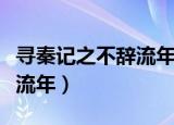 寻秦记之不辞流年讲的是什么（寻秦记之不辞流年）