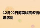 12月02日海南临高疫情最新动态及临高疫情最新消息今天新增病例