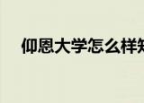 仰恩大学怎么样知乎（仰恩大学怎么样）