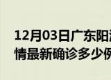12月03日广东阳江疫情今天多少例及阳江疫情最新确诊多少例