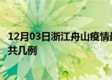 12月03日浙江舟山疫情最新数据消息及舟山本土疫情最新总共几例