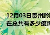 12月03日贵州黔南疫情新增确诊数及黔南现在总共有多少疫情