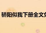 骄阳似我下册全文免费阅读（骄阳似我下册）