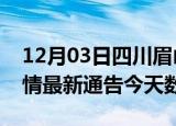 12月03日四川眉山疫情今天多少例及眉山疫情最新通告今天数据