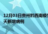 12月03日贵州黔西南疫情今日数据及黔西南疫情最新消息今天新增病例