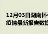 12月03日湖南怀化最新疫情确诊人数及怀化疫情最新报告数据
