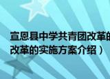 宣恩县中学共青团改革的实施方案（关于宣恩县中学共青团改革的实施方案介绍）