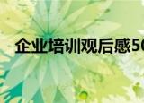 企业培训观后感500字（企业培训观后感）