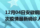 12月04日安徽铜陵疫情总共多少例及铜陵此次疫情最新确诊人数