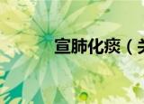 宣肺化痰（关于宣肺化痰介绍）