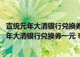 宣统元年大清银行兑换券一元 李鸿章像、奉天（关于宣统元年大清银行兑换券一元 李鸿章像、奉天介绍）