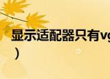 显示适配器只有vga图形适配器（图形适配器）