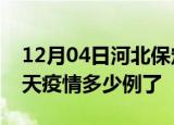 12月04日河北保定疫情新增病例数及保定今天疫情多少例了