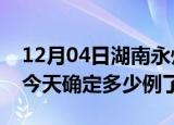 12月04日湖南永州疫情情况数据及永州疫情今天确定多少例了