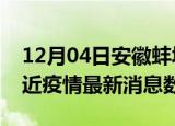 12月04日安徽蚌埠疫情新增确诊数及蚌埠最近疫情最新消息数据