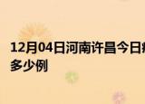 12月04日河南许昌今日疫情最新报告及许昌疫情到今天总共多少例