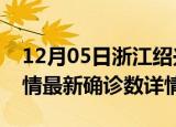 12月05日浙江绍兴疫情新增病例数及绍兴疫情最新确诊数详情