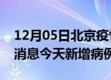 12月05日北京疫情今日数据及北京疫情最新消息今天新增病例