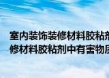 室内装饰装修材料胶粘剂中有害物质限量（关于室内装饰装修材料胶粘剂中有害物质限量介绍）