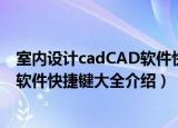室内设计cadCAD软件快捷键大全（关于室内设计cadCAD软件快捷键大全介绍）