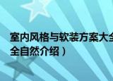 室内风格与软装方案大全自然（关于室内风格与软装方案大全自然介绍）