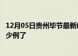 12月05日贵州毕节最新疫情确诊人数及毕节疫情患者累计多少例了