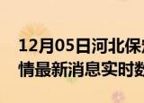12月05日河北保定疫情最新通报表及保定疫情最新消息实时数据