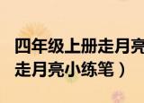 四年级上册走月亮小练笔300字（四年级上册走月亮小练笔）