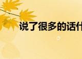 说了很多的话什么言什么语?（说了）