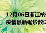 12月06日浙江杭州疫情新增病例详情及杭州疫情最新确诊数详情
