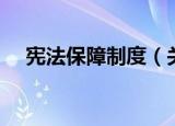 宪法保障制度（关于宪法保障制度介绍）