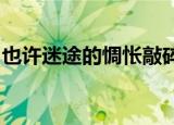 也许迷途的惆怅敲碎我的脚步是哪首歌的歌词