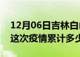 12月06日吉林白山疫情消息实时数据及白山这次疫情累计多少例