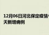 12月06日河北保定疫情今日最新情况及保定疫情最新消息今天新增病例