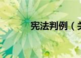 宪法判例（关于宪法判例介绍）
